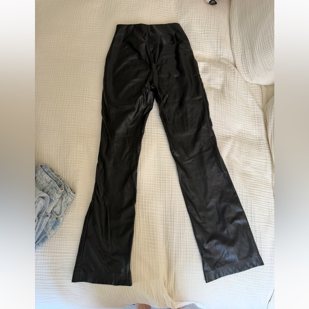 Black Faux Leather Pants